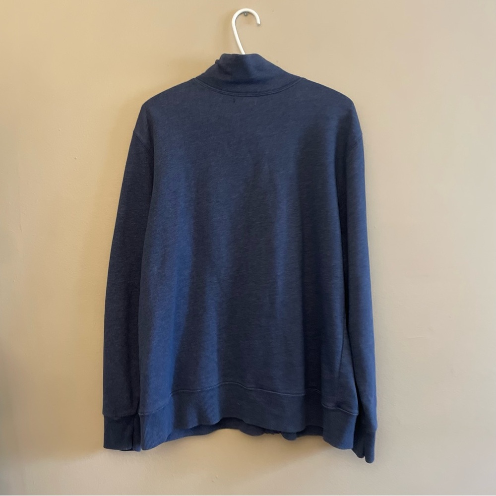Old Navy Blue Mock Neck Zip-Up Sweatshirt with Pink Logo - Picture 11 of 16